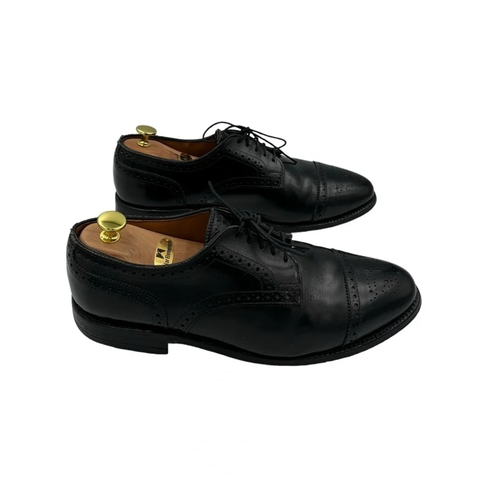 ALLEN EDMONDS Sanford Cap Toe Derby Oxford Dress Shoe Black 8.5D